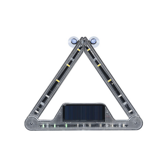 Solar wireless folding LED emergency vehicle light bar triangle car signal alarm car