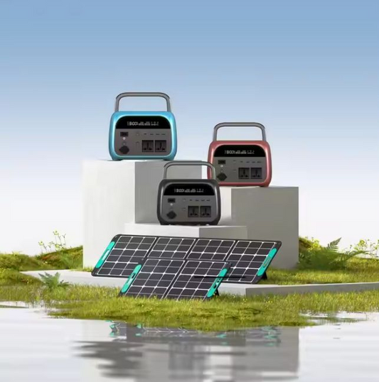 Portable solar power station lithium battery outdoor power pack wireless charging