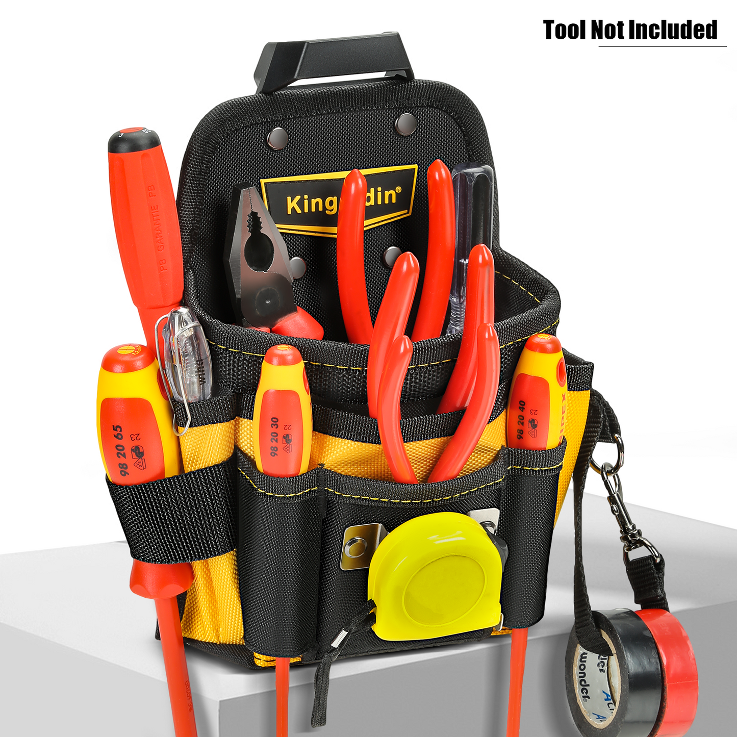 Multifunctional repair tool waist bag, clip-on technical system electrical tool bag, electrician waist bag
