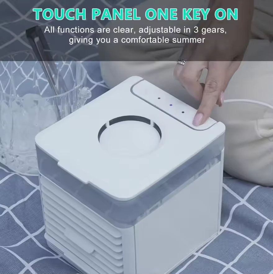 Mini Air Conditioner Fan Portable Air Purifier USB Rechargeable Fan Mini Air Cooler