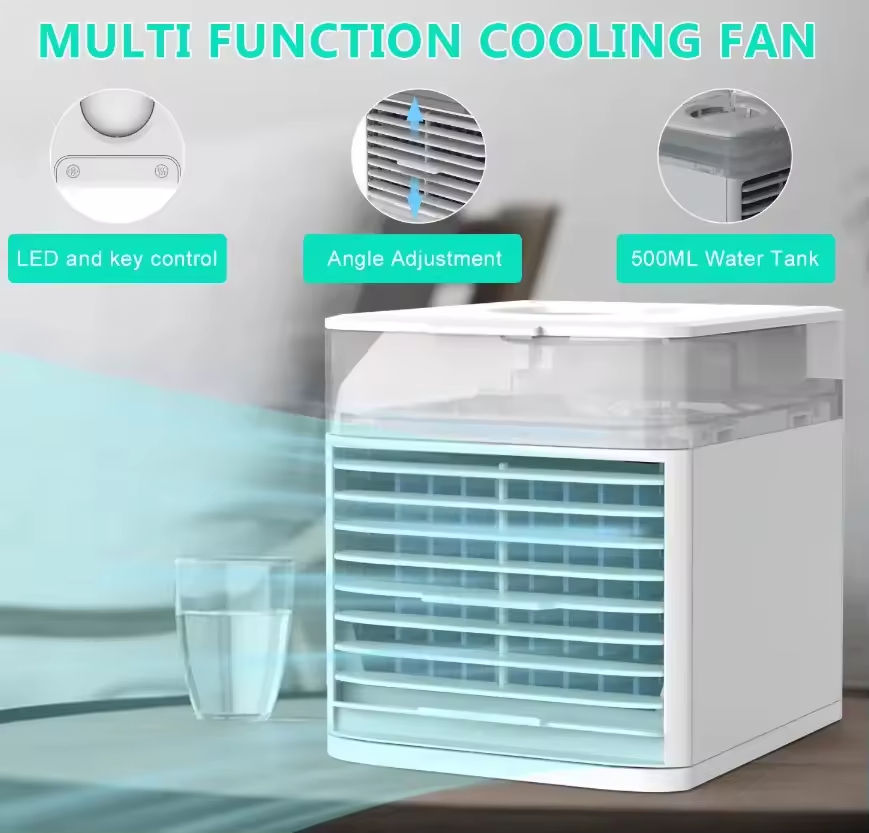 Mini Air Conditioner Fan Portable Air Purifier USB Rechargeable Fan Mini Air Cooler