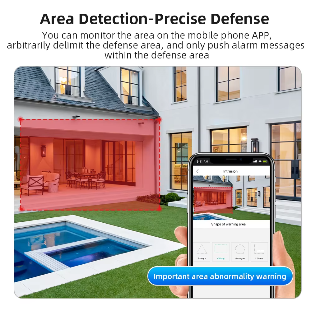 Ip Camera 6MP ICSee Dual Lens Indoor Security IP Camera 360 Remote Access Night Vision CCTV Cameractric Scissors Plastic Case Set