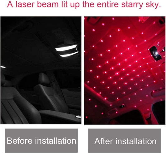 Car Lamp Accessories Interior Decoration LED Car Roof Ceiling Star Light Car USB Star Projector Light