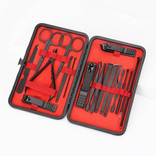 Multi functional nail and foot repair kit, portable nail customization, stainless steel leather, foot and finger care