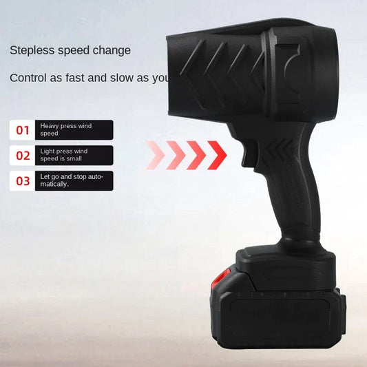 High-power brushless electric turbine blower jet fan car dryer, used for car washing, water removal, and dust removal.