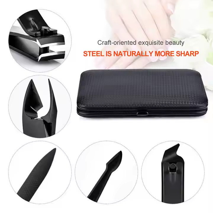Multi functional nail and foot repair kit, portable nail customization, stainless steel leather, foot and finger care
