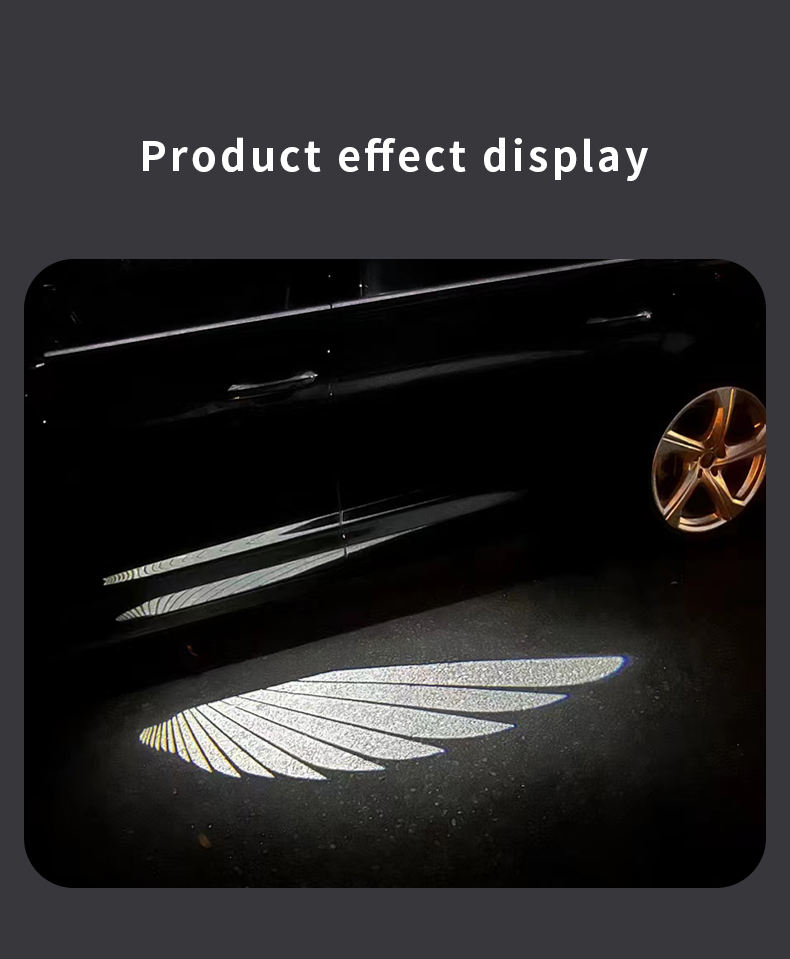 Angel Wings Door Welcome Light Wings Door Opening Light Projection Lighting Ground Automotive Decoration Induction Car Atmosphere Home Guard
