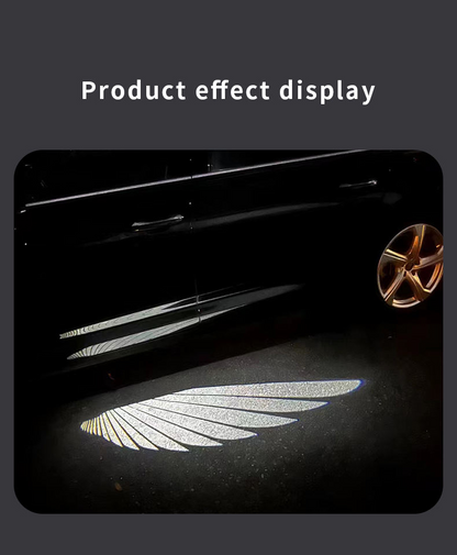 Angel Wings Door Welcome Light Wings Door Opening Light Projection Lighting Ground Automotive Decoration Induction Car Atmosphere Home Guard
