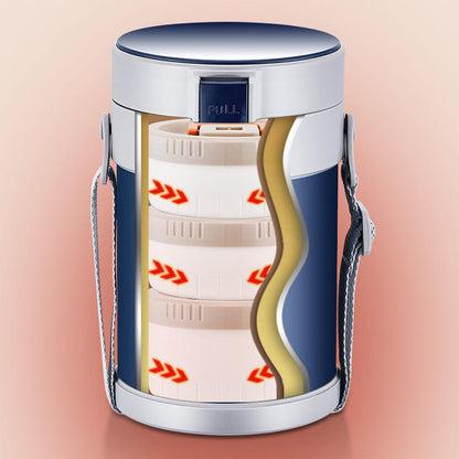 304 Stainless Steel Insulated Pot for Adults, Students, Office Workers, and Lunch Boxes (Multi-Layer)