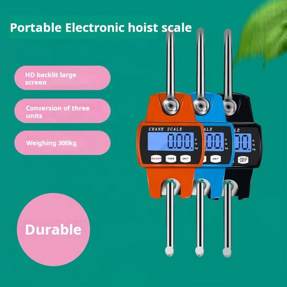 300kg portable crane scale industrial scale small metal hook scale hook scale portable electronic scale spring scale