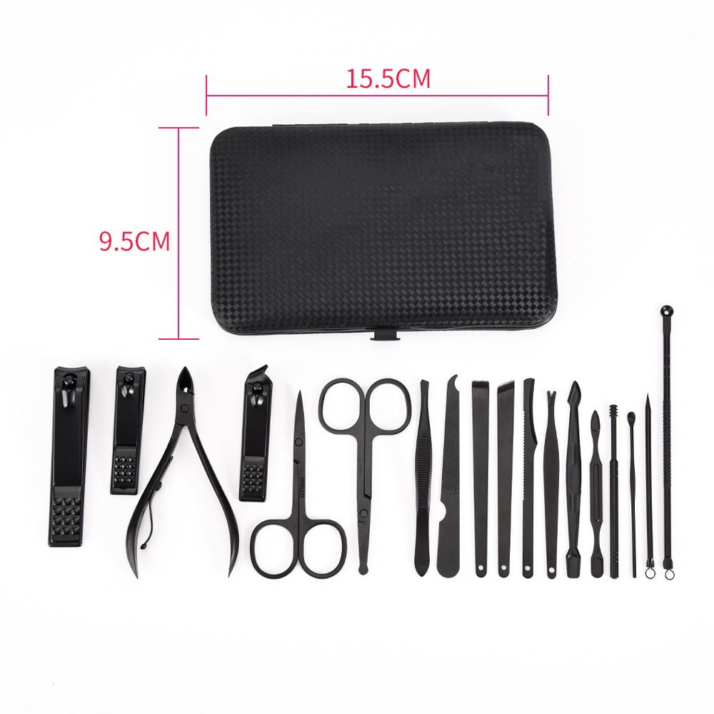 Multi functional nail and foot repair kit, portable nail customization, stainless steel leather, foot and finger care
