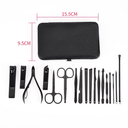 Multi functional nail and foot repair kit, portable nail customization, stainless steel leather, foot and finger care